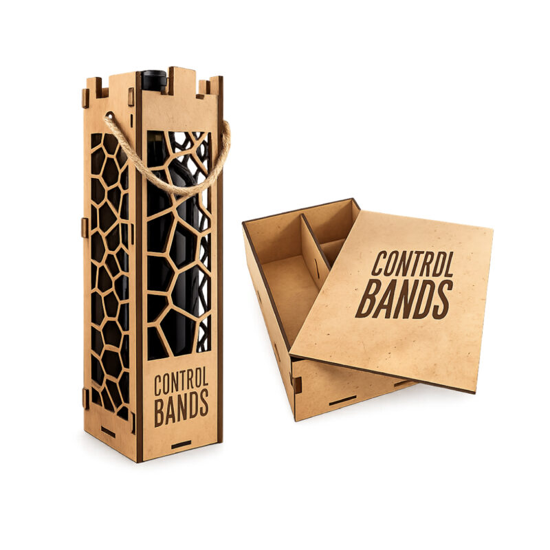 Caja de vino / regalo personalizadas MDF